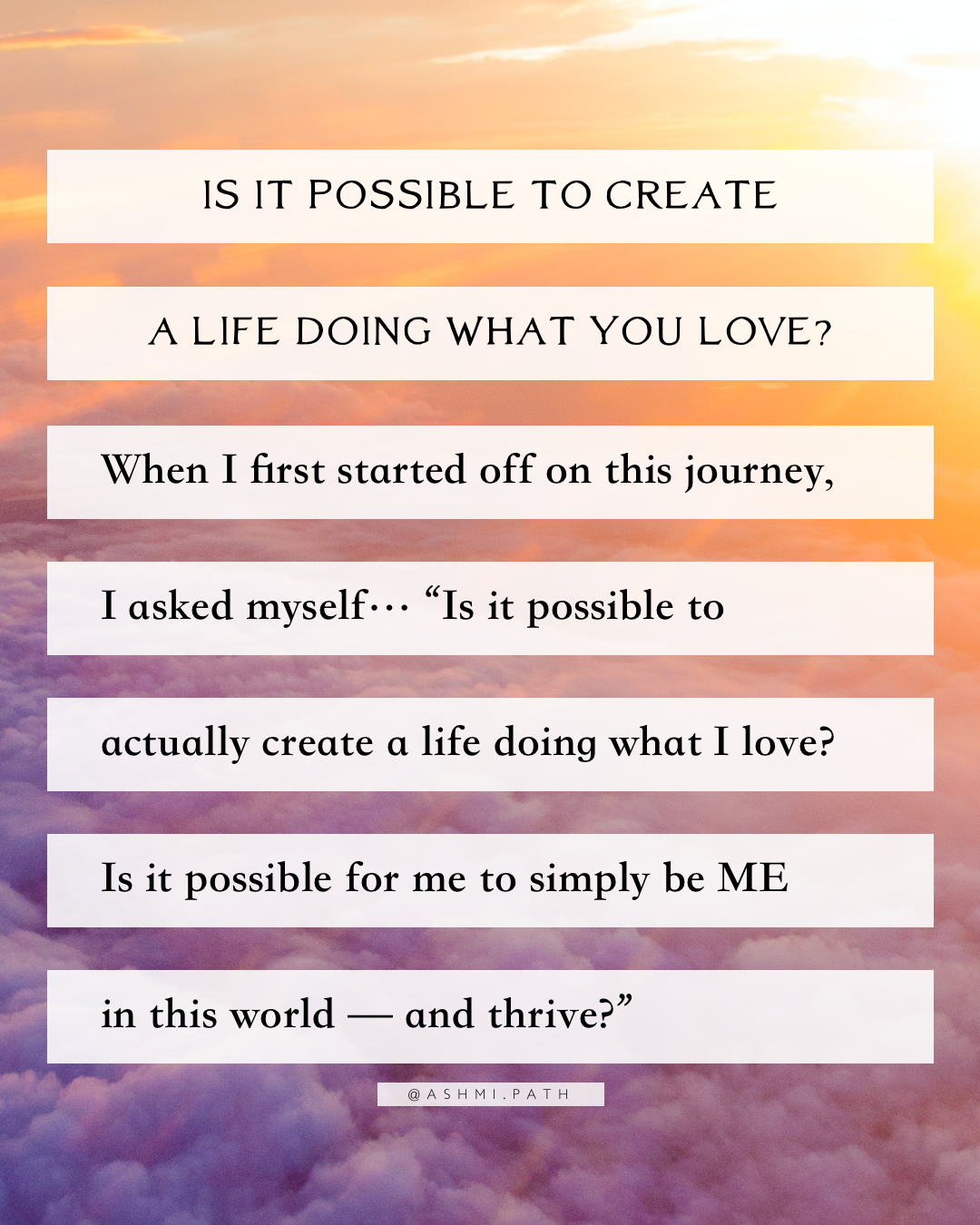 Create a Life Doing What You Love ~ The course is finally here!