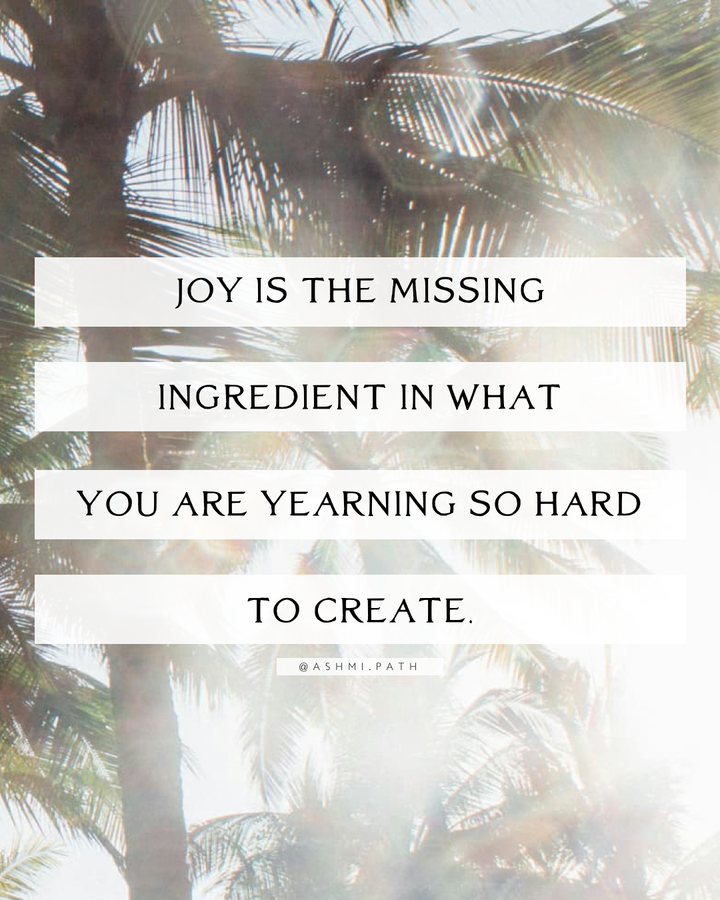 Joy is the Missing Ingredient (+Solstice ceremony starting soon!)